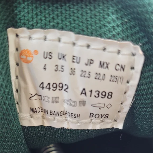 TIMBERLAND BIG KIDS BEEF BROCCOLI 6" FIELD BOOTS SIZE 4 BROWN/OLIVE - Picture 5 of 14